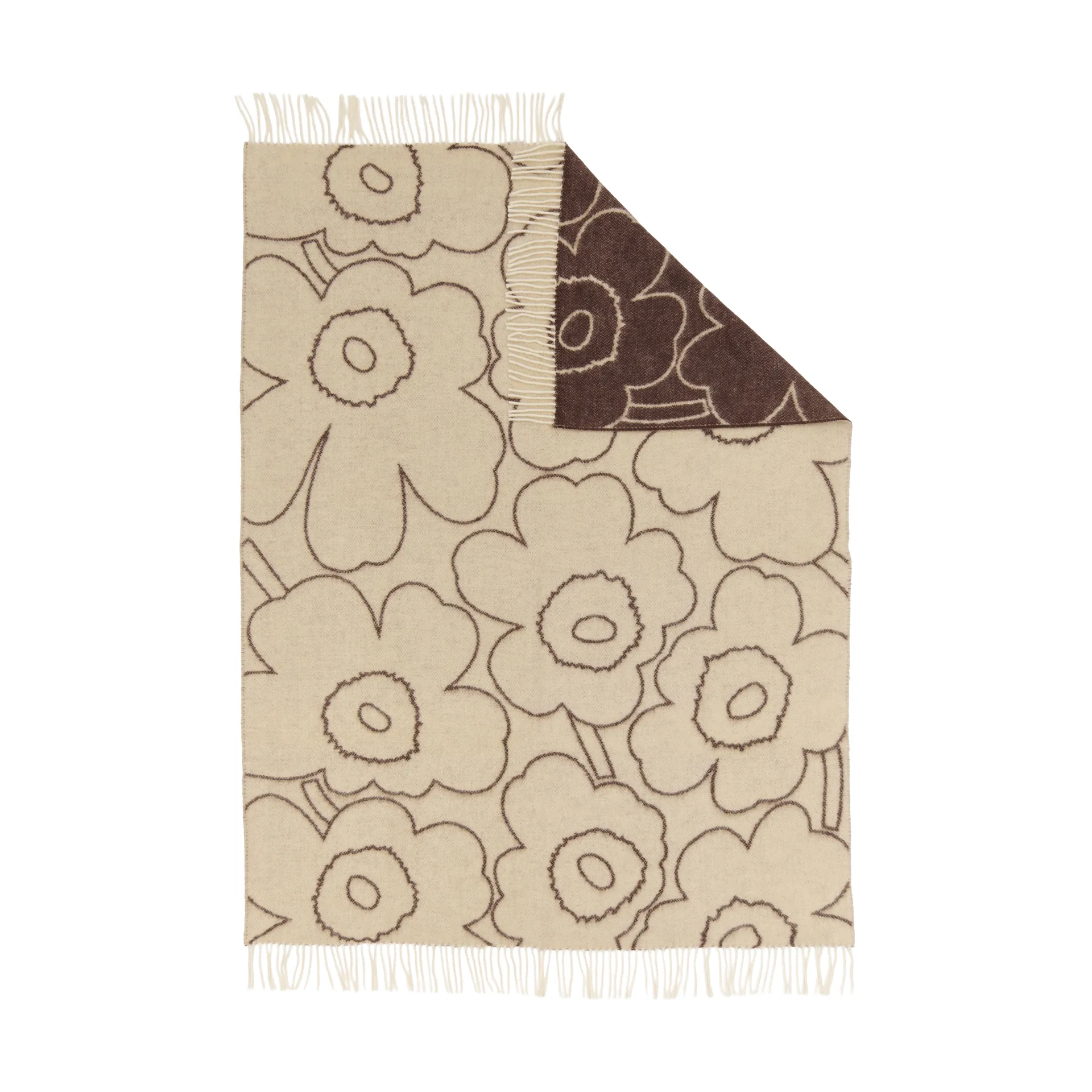 Piirto Unikko plaid 130x170 cm, Off white-muldvarpefarvet Marimekko