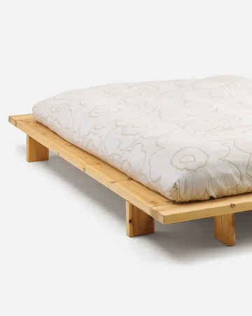 Piirto Unikko sengetæppe 260x260 cm - Ecru - Marimekko