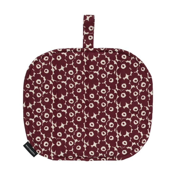Pikkuinen Unikko grydelap 21,5x21,5 cm - Linned-burgundy - Marimekko