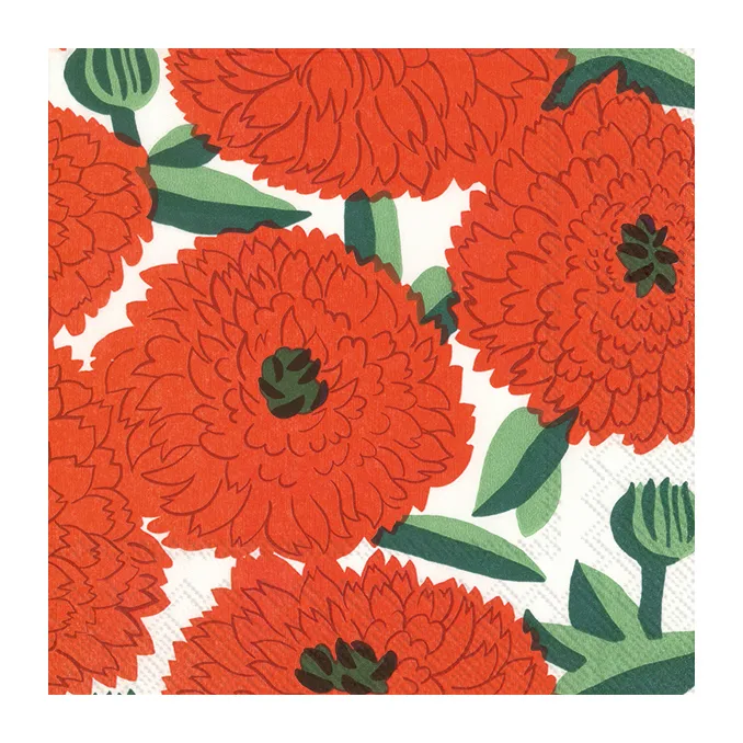 Primavera servietter 33x33 cm 20-pak, Rød Marimekko