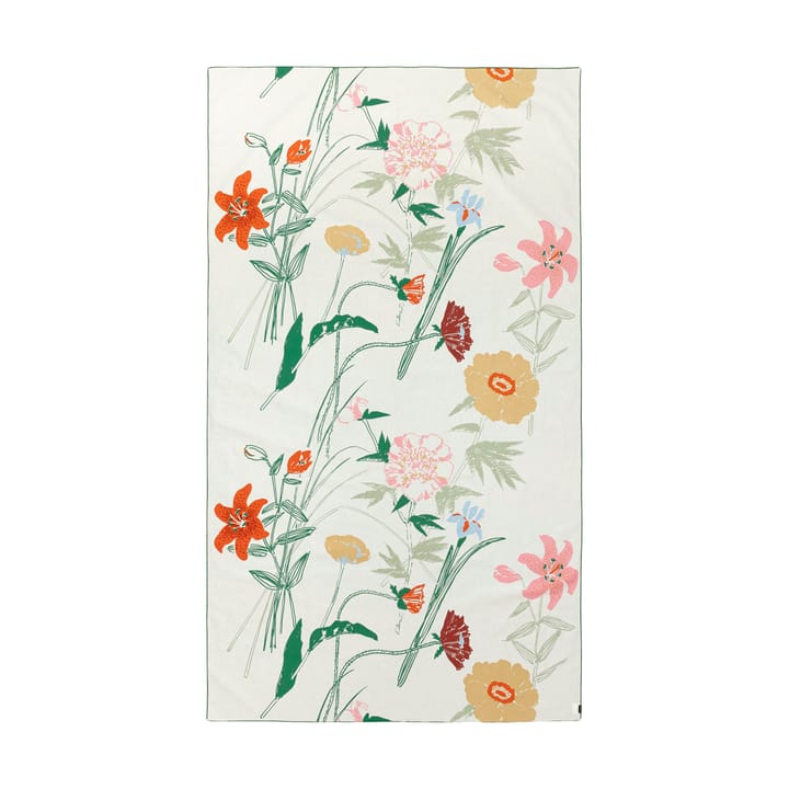 Puutarhakutsut borddug 145x250 cm - White-green-orange-beige - Marimekko