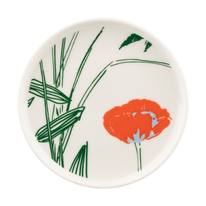 Puutarhakutsut tallerken Ø13,5 cm - White-green-orange - Marimekko