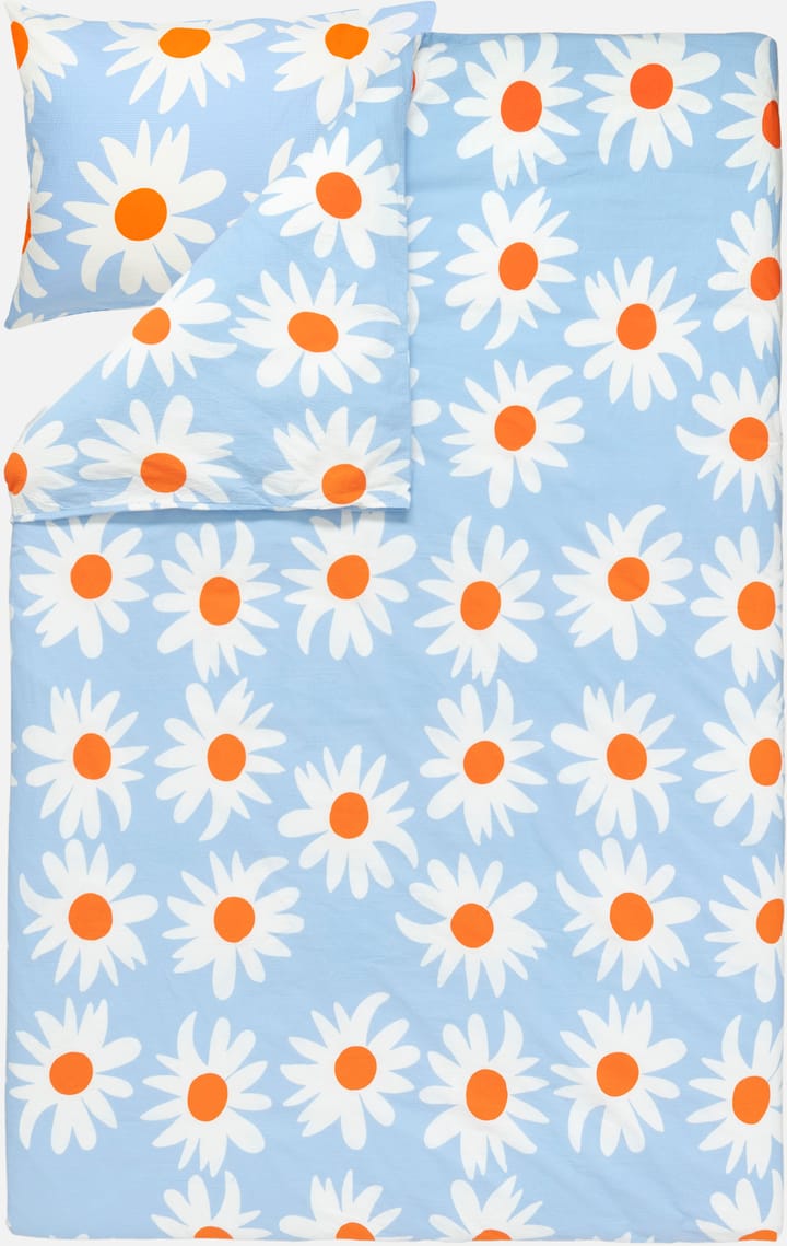 Rakastaa ei rakasta dynebetræk 150x210 cm, Orange-Off-white-light blue Marimekko