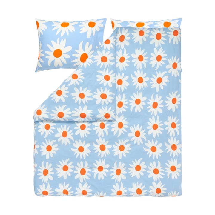 Rakastaa ei rakasta dynebetræk 240x220 cm, Orange-Off-white-light blue Marimekko