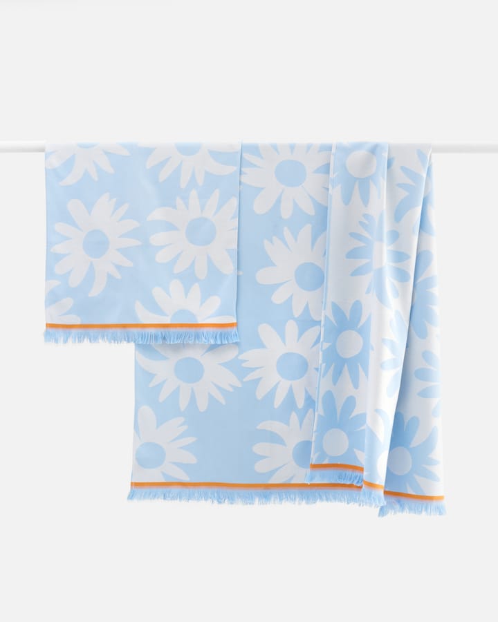 Rakastaa ei rakasta hamam badehåndklæde 91x165 cm, Orange-Off-white-light blue Marimekko