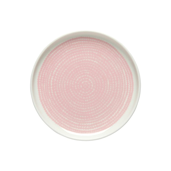 Räsymatto asiet Ø 13,5 cm - Lyserød-hvid - Marimekko