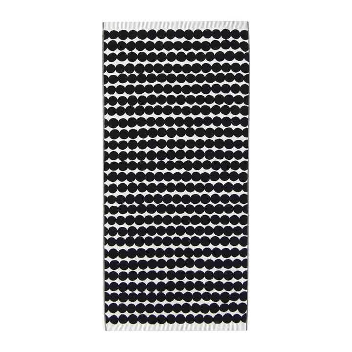 Räsymatto håndklæde sort - Badehåndklæde 70 x 150 cm - Marimekko