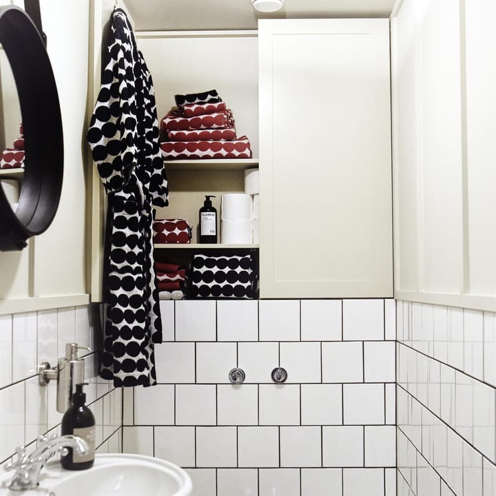 Räsymatto håndklæde sort - Badehåndklæde 70 x 150 cm - Marimekko