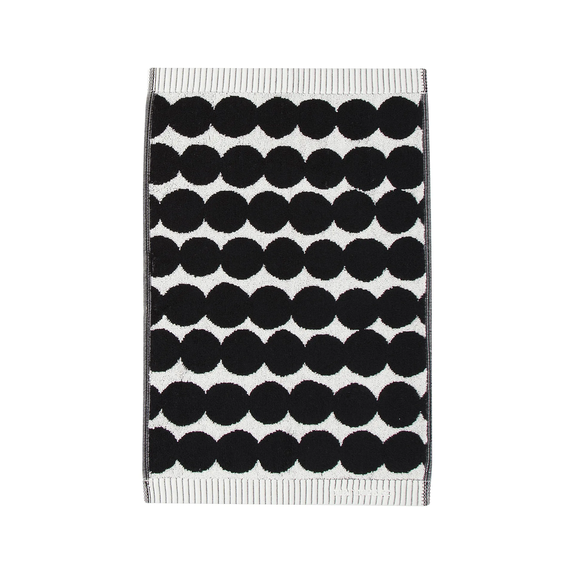 Räsymatto håndklæde sort, gæstehåndklæde 30 x 50 cm Marimekko