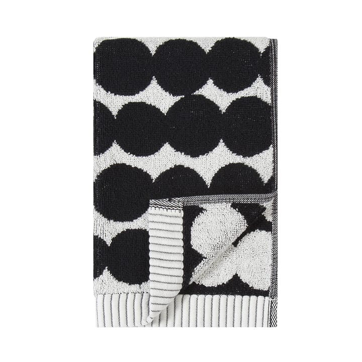 Räsymatto håndklæde sort, gæstehåndklæde 30 x 50 cm Marimekko