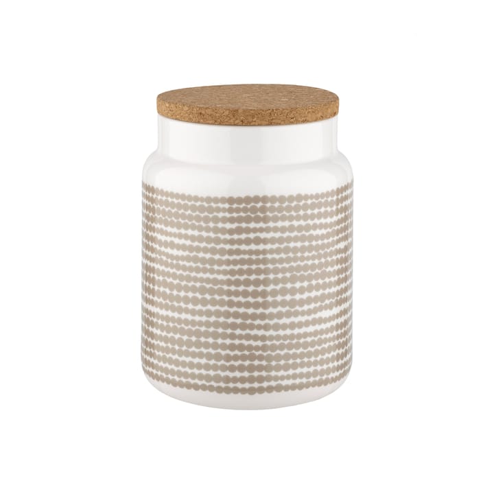 Räsymatto krukke 1,2 L - Beige/Hvid - Marimekko