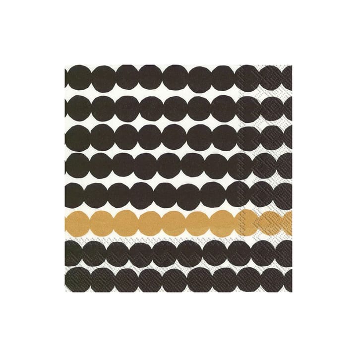 Räsymatto servietter 33x33 cm 20-pak - Sort/Guld - Marimekko