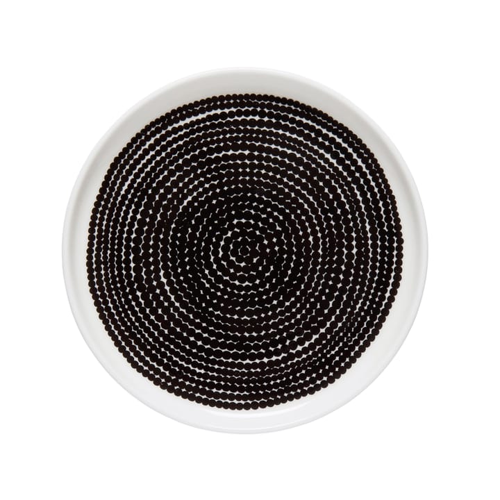 Räsymatto tallerken Ø 13,5 cm - sort og hvid - Marimekko