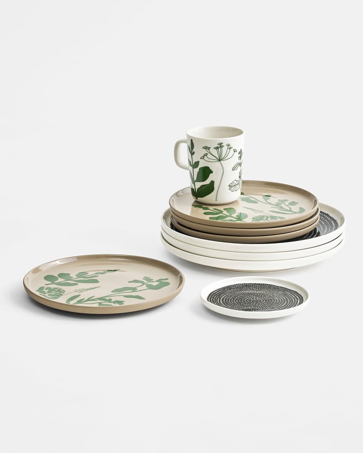 Räsymatto tallerken Ø13,5 cm, sort og hvid Marimekko
