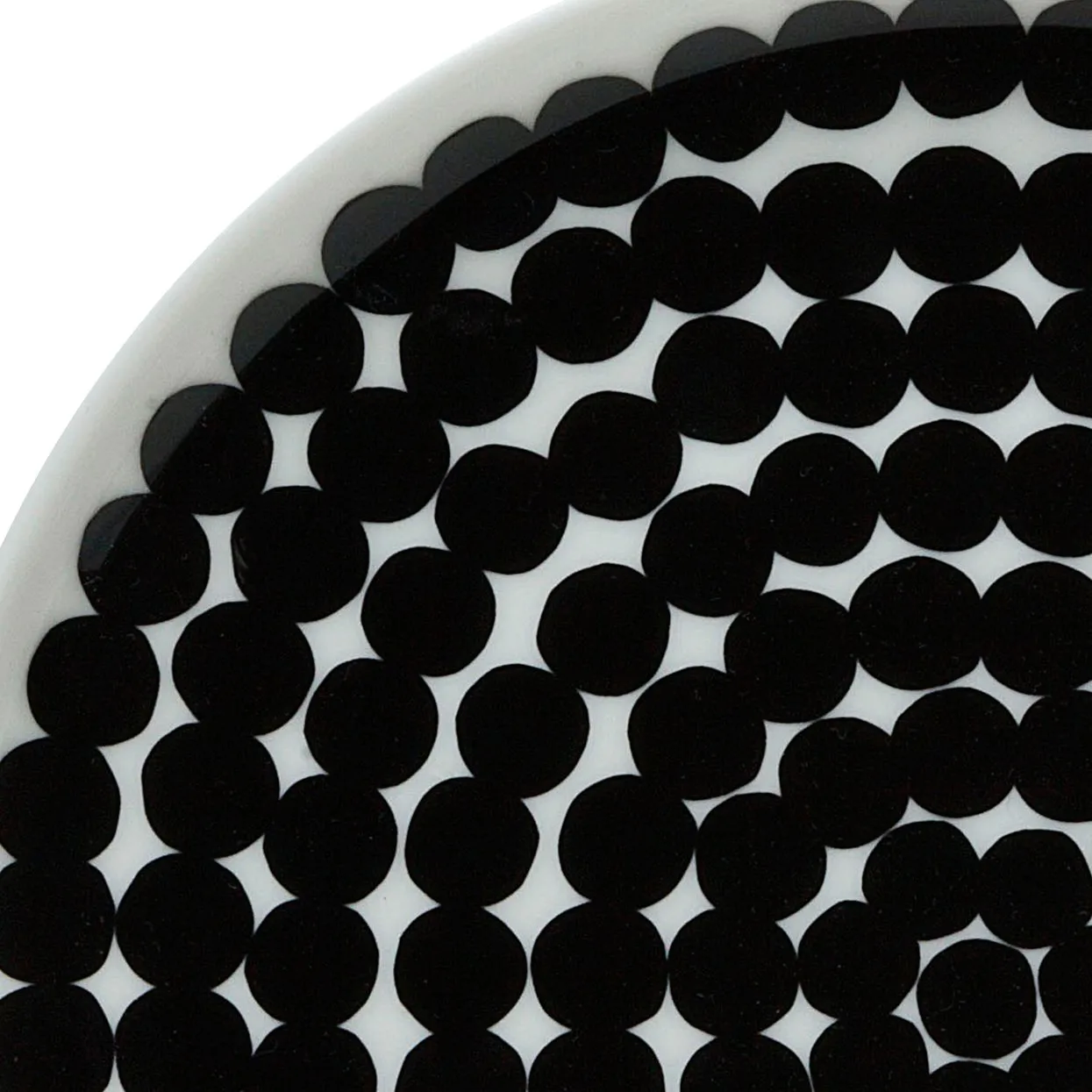 Räsymatto tallerken 20 cm, 6 stk sort-hvid,  Marimekko