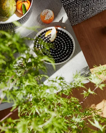 Räsymatto tallerken 20 cm, 6 stk sort-hvid - Marimekko