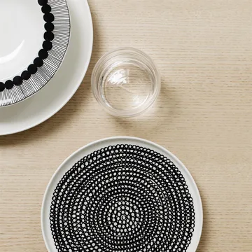 Räsymatto tallerken 20 cm 6 stk_sort små prikker - Marimekko