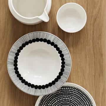 Räsymatto tallerken Ø 20 cm - sort-hvid (små prikker) - Marimekko
