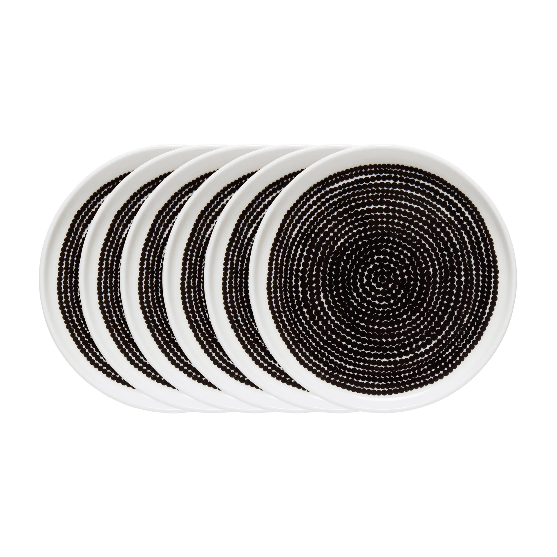 Räsymatto tallerken Ø 25 cm - 6-pakke små prikker,  Marimekko