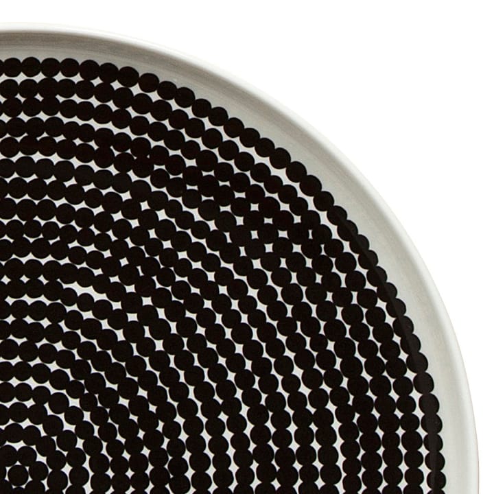 Räsymatto tallerken Ø 25 cm - sort-hvid - Marimekko