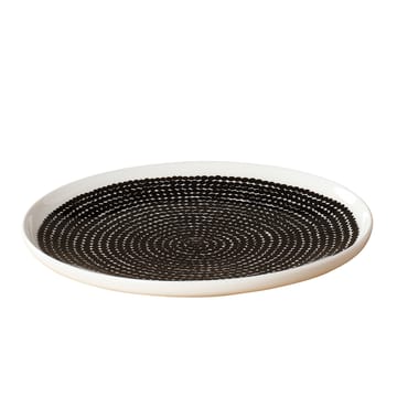 Räsymatto tallerken Ø 25 cm - sort-hvid - Marimekko