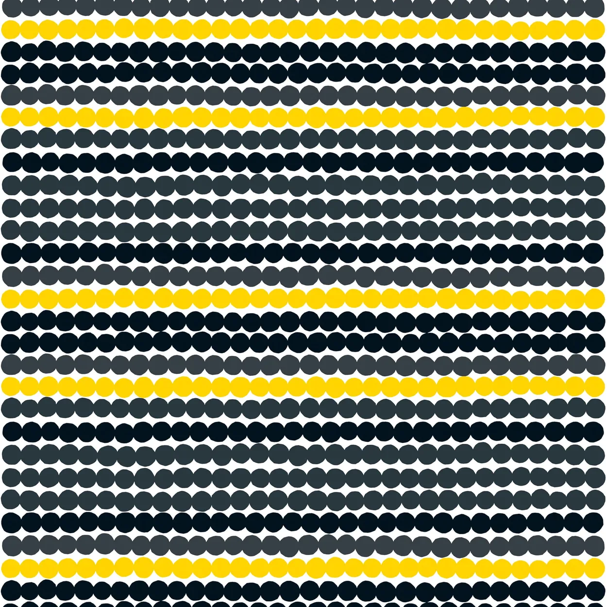 Marimekko Räsymatto tekstil gul-sort