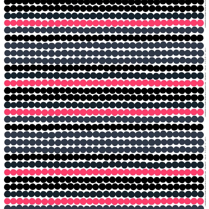 Räsymatto tekstil - sort-grå-rosa - Marimekko