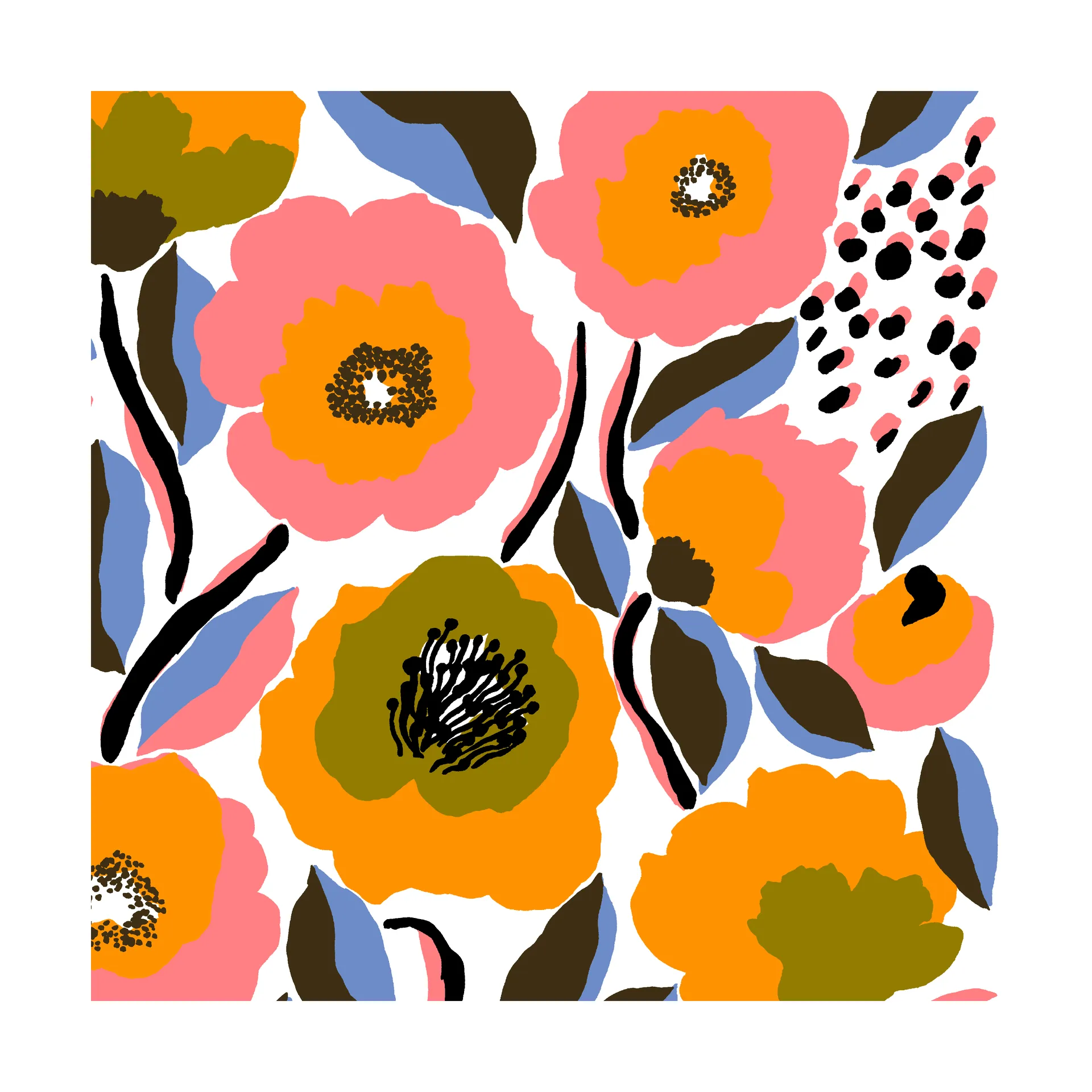 Rosarium servietter 33x33 cm 20-pak, White Marimekko