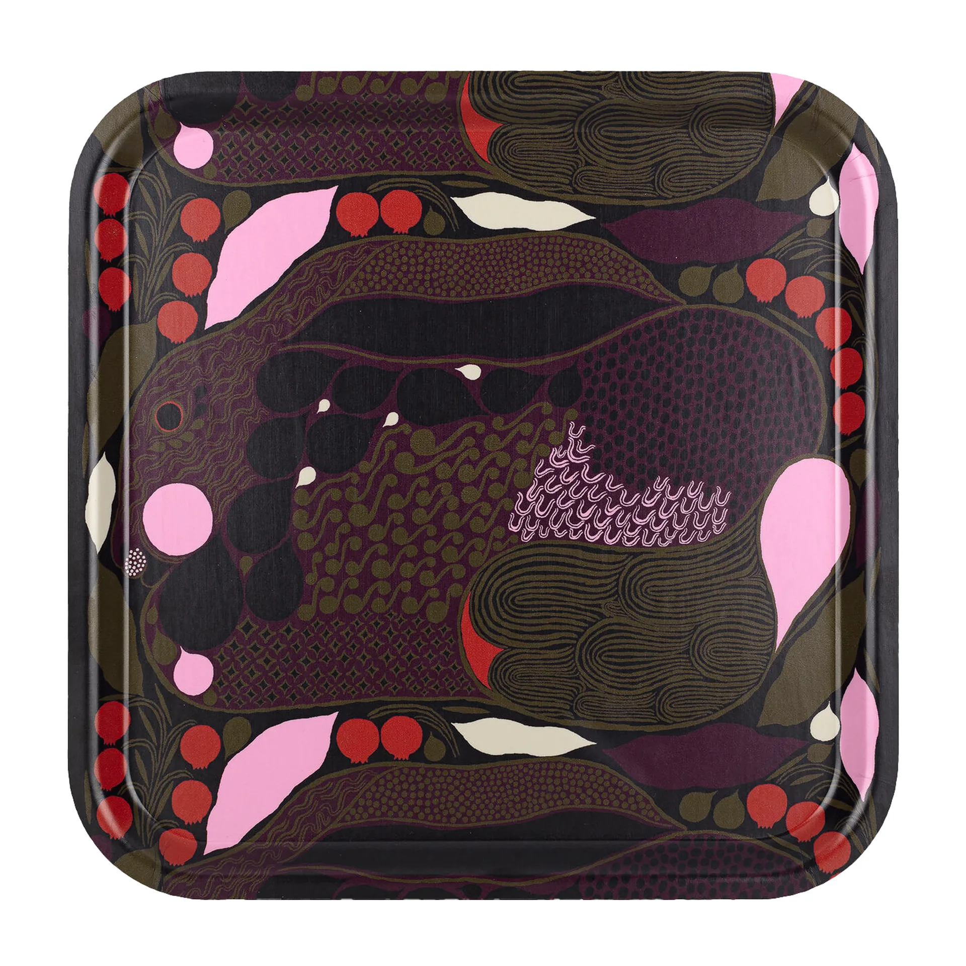 Rusakko bakke 32x32 cm, Lyserød/Brun Marimekko