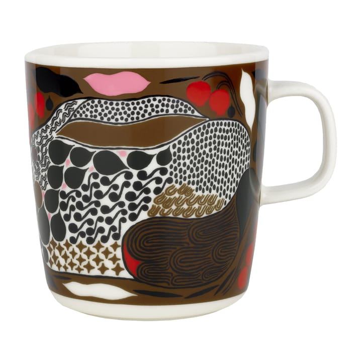 Rusakko krus 40 cl - Hvid/Brun/Grøn/Rød - Marimekko