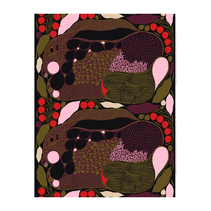 Rusakko stof Panama - Lyserød/Brun - Marimekko