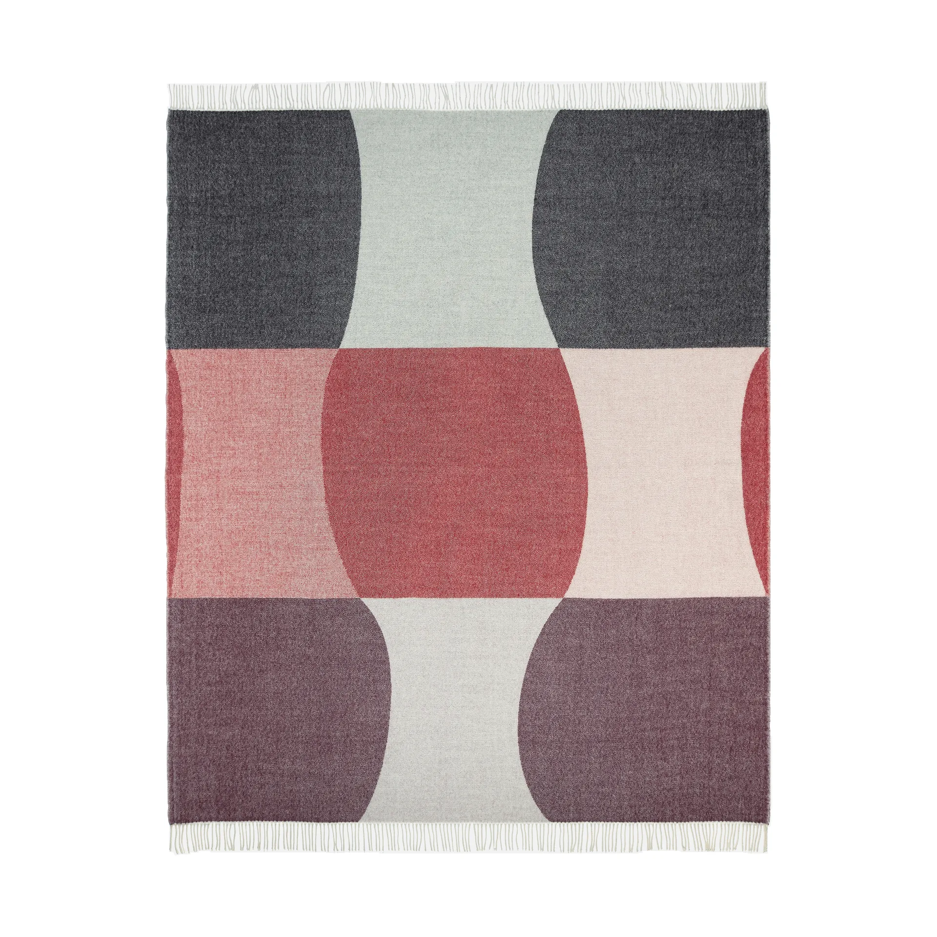 Sambara tæppe 140x180 cm, Off white-red-brown Marimekko