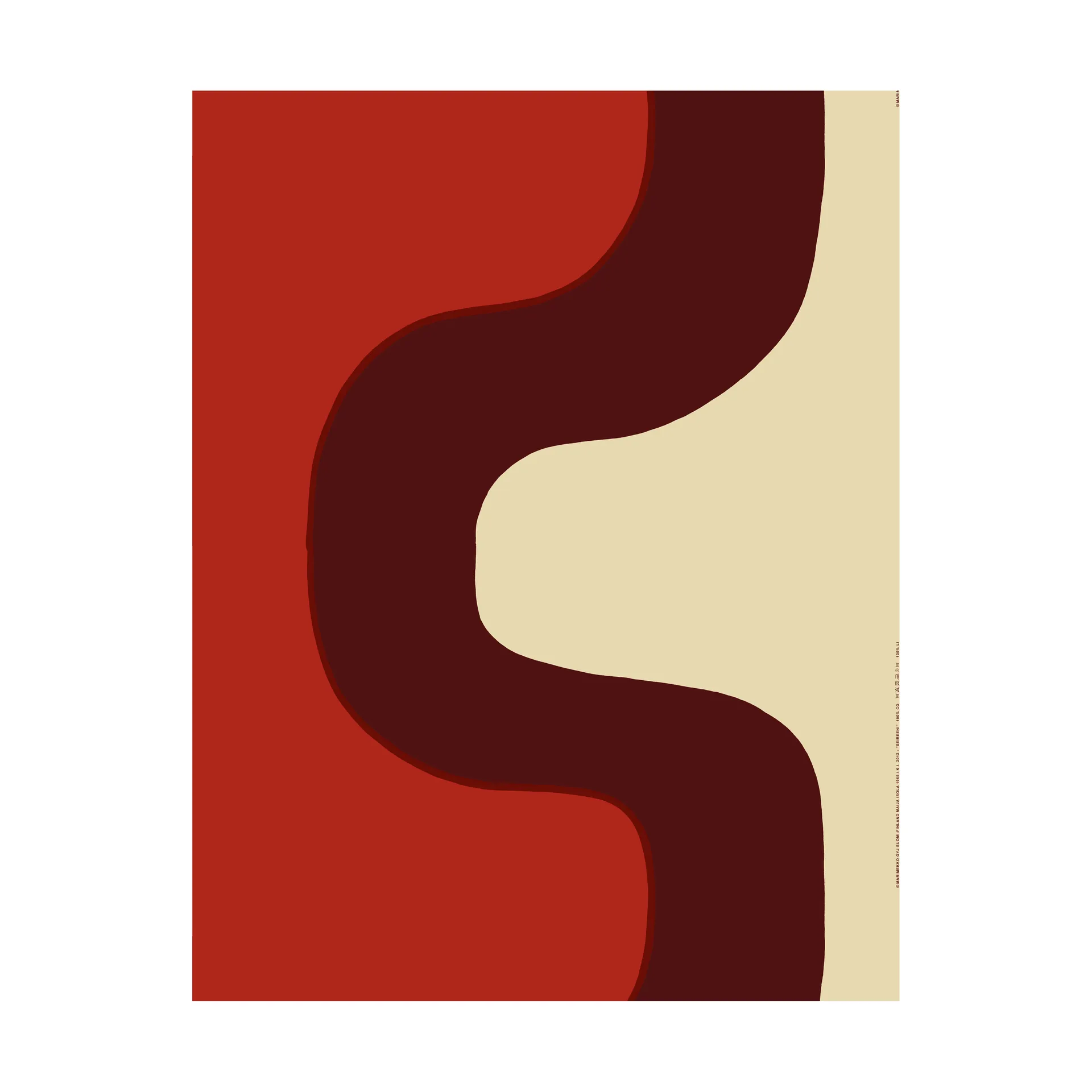 Seireeni stof bomuld-satin, Cotton-burgundy-red Marimekko