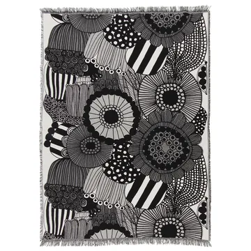 Siirtolapuutarha plaid 130x180 cm - Offwhite/Sort - Marimekko