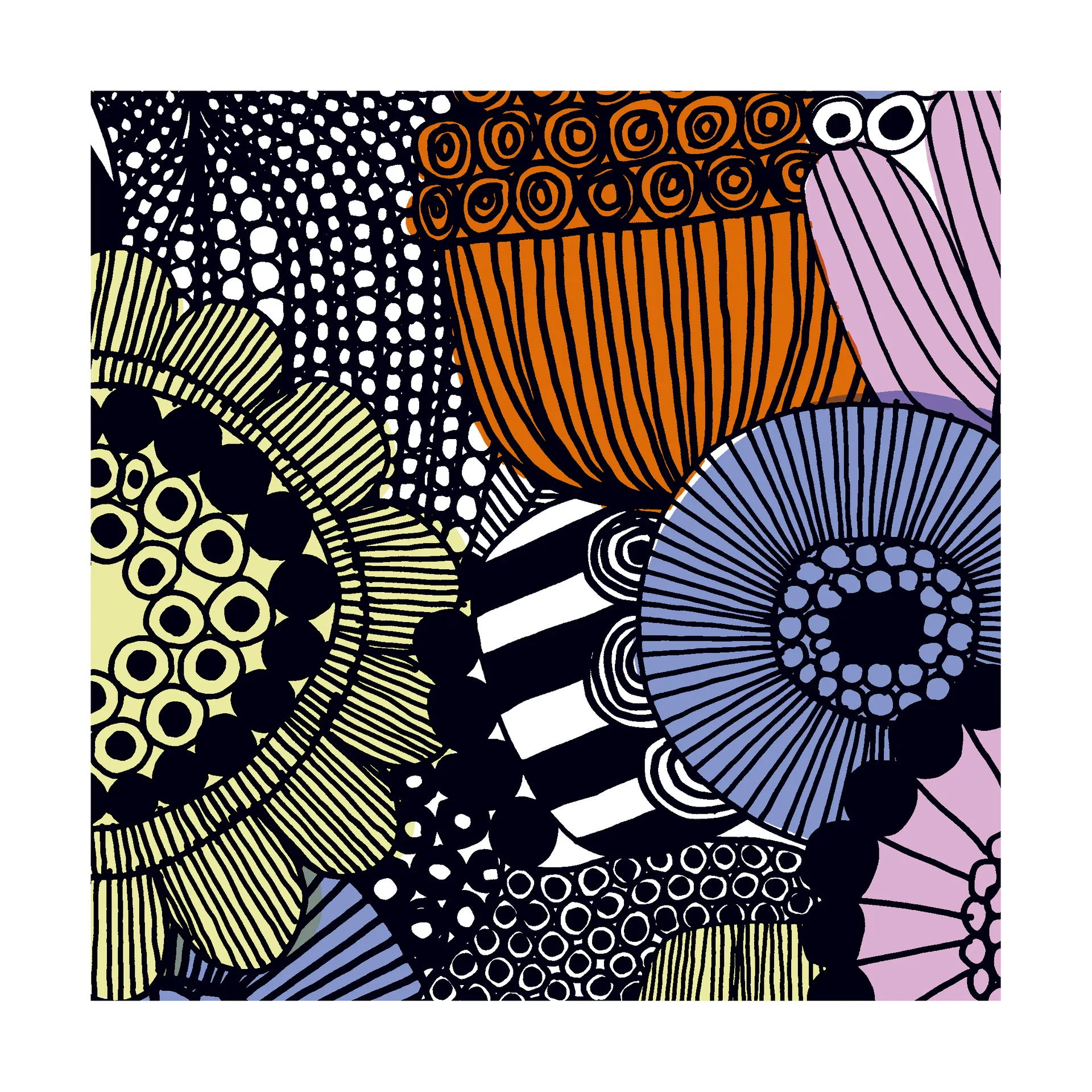 Siirtolapuutarha servietter 33x33 cm 20-pak, Pink-Lilac Marimekko