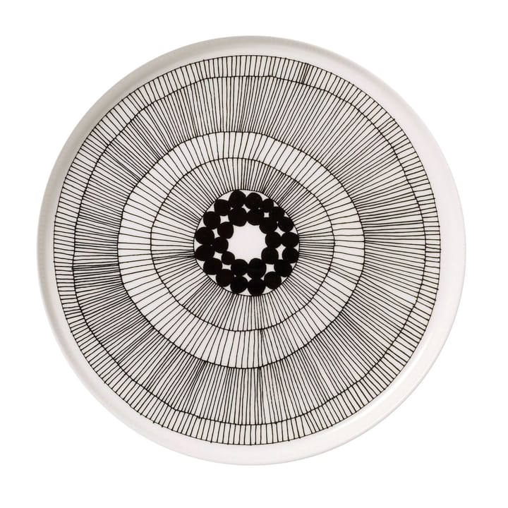 Siirtolapuutarha tallerken Ø 25 cm - sort-hvid - Marimekko