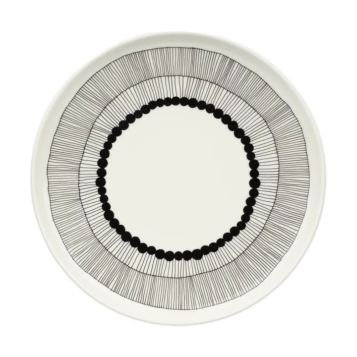 Siirtolapuutarha tallerken Ø 25 cm - White-black - Marimekko