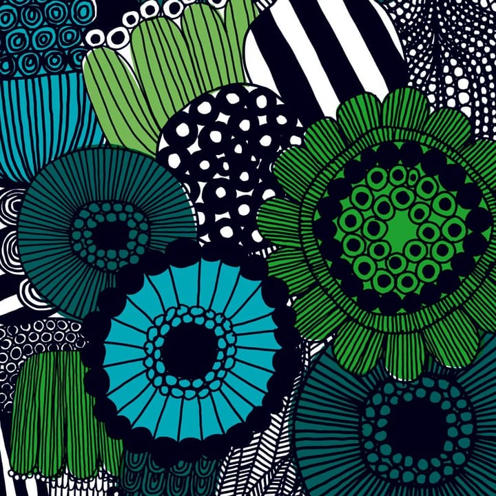 Siirtolapuutarha tekstil - blå-grøn - Marimekko