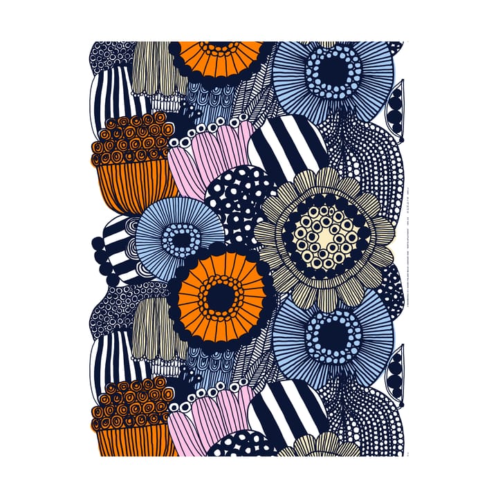 Siirtolapuutarha voksdug - White-yellow-orange-light blue - Marimekko