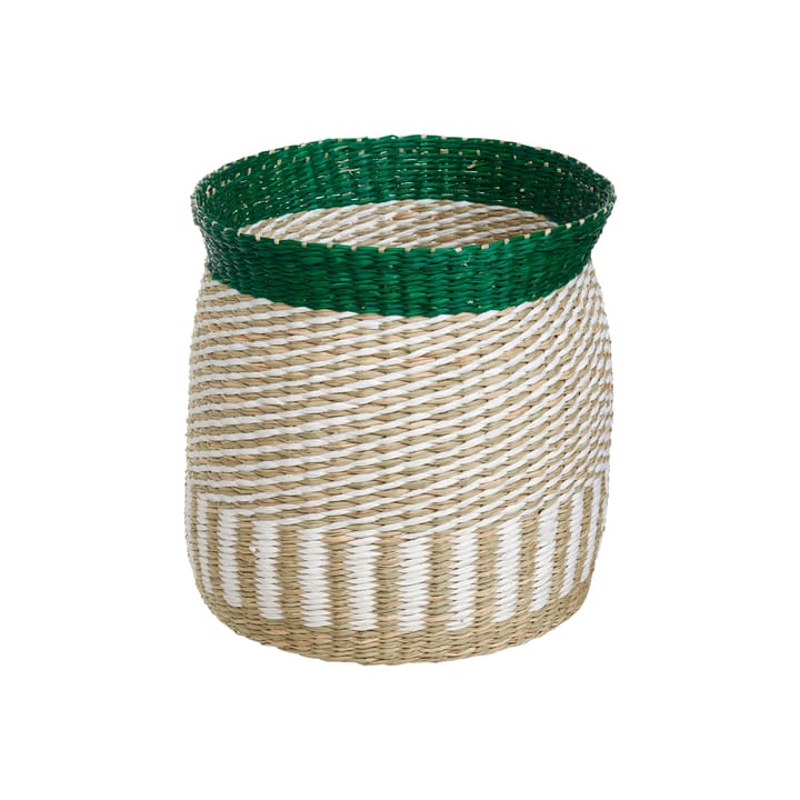 Silkkikuikka opbevaringskurv 27 cm, Hvid/Beige/Grøn Marimekko