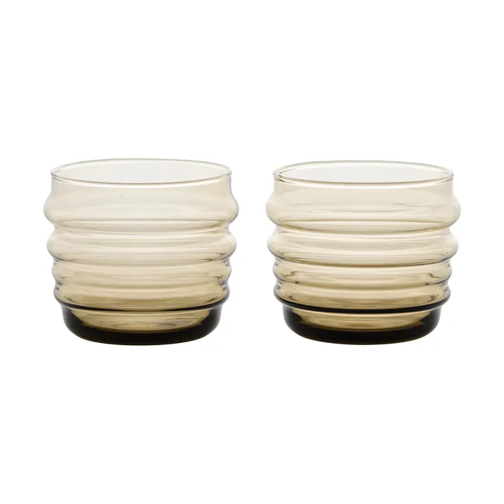 Sukat Makkaralla glas 2-pak - Brown, 20 cl - Marimekko