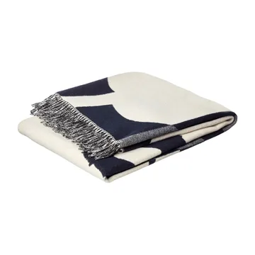 Suur Unikko plaid 130x170 cm - Mørkeblå/Sand/Offwhite/Guld  - Marimekko