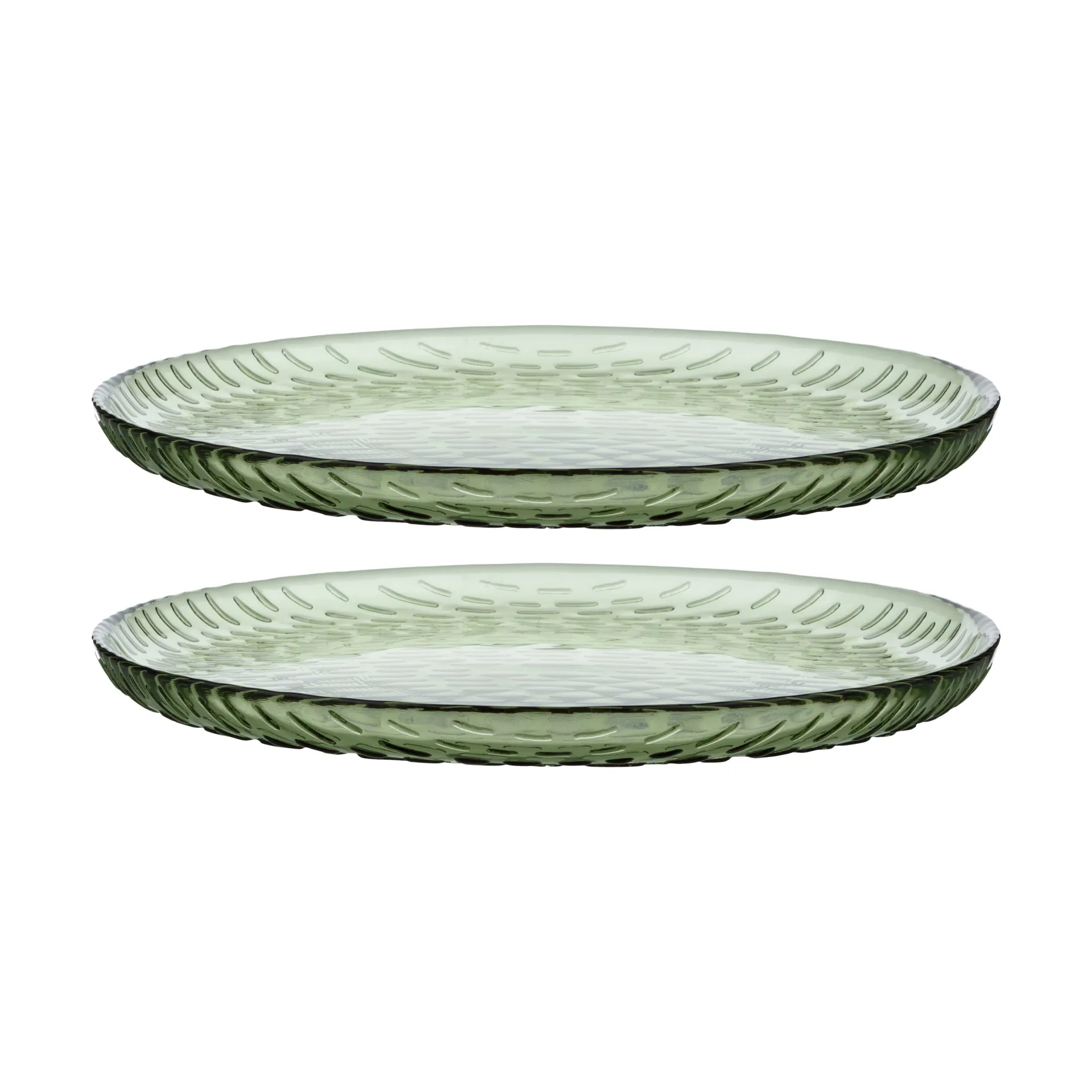 Syksy assiet glas Ø17 cm 2-pak, Olive Marimekko