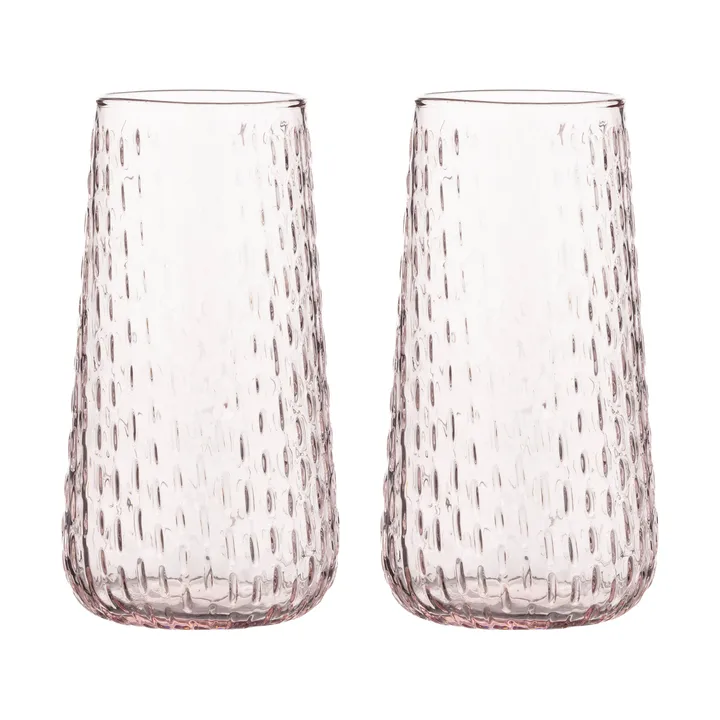 Syksy long tumbler glas 2-pak - Light pink - Marimekko