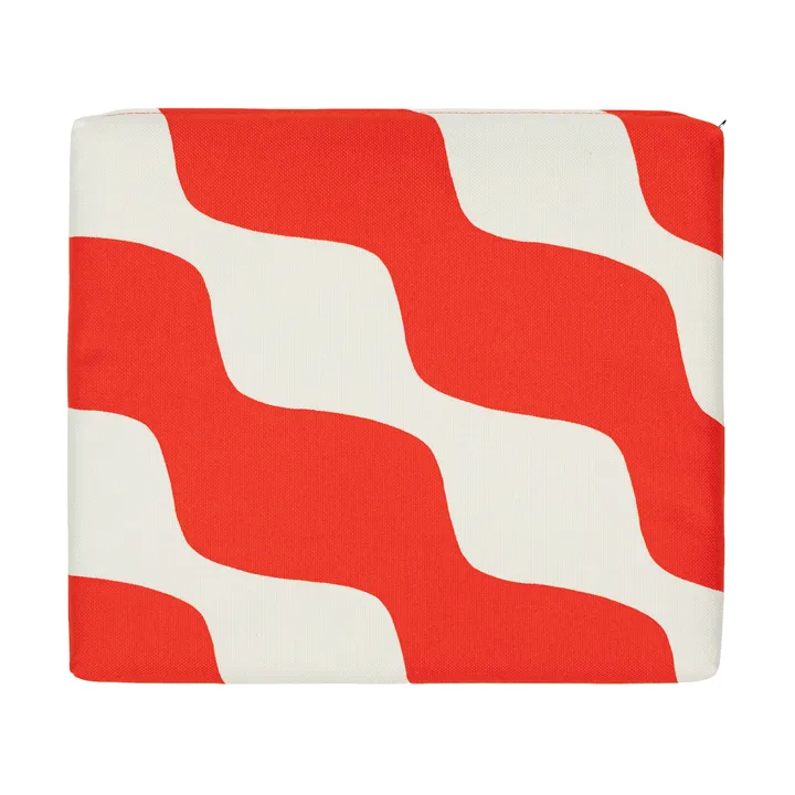 Taifuuni sædepude - Natural white, orange red, 40x35 cm - Marimekko