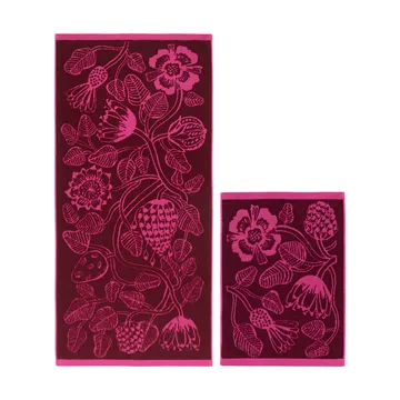 Tiara håndklædesæt 2 dele - Burgundy-pink - Marimekko