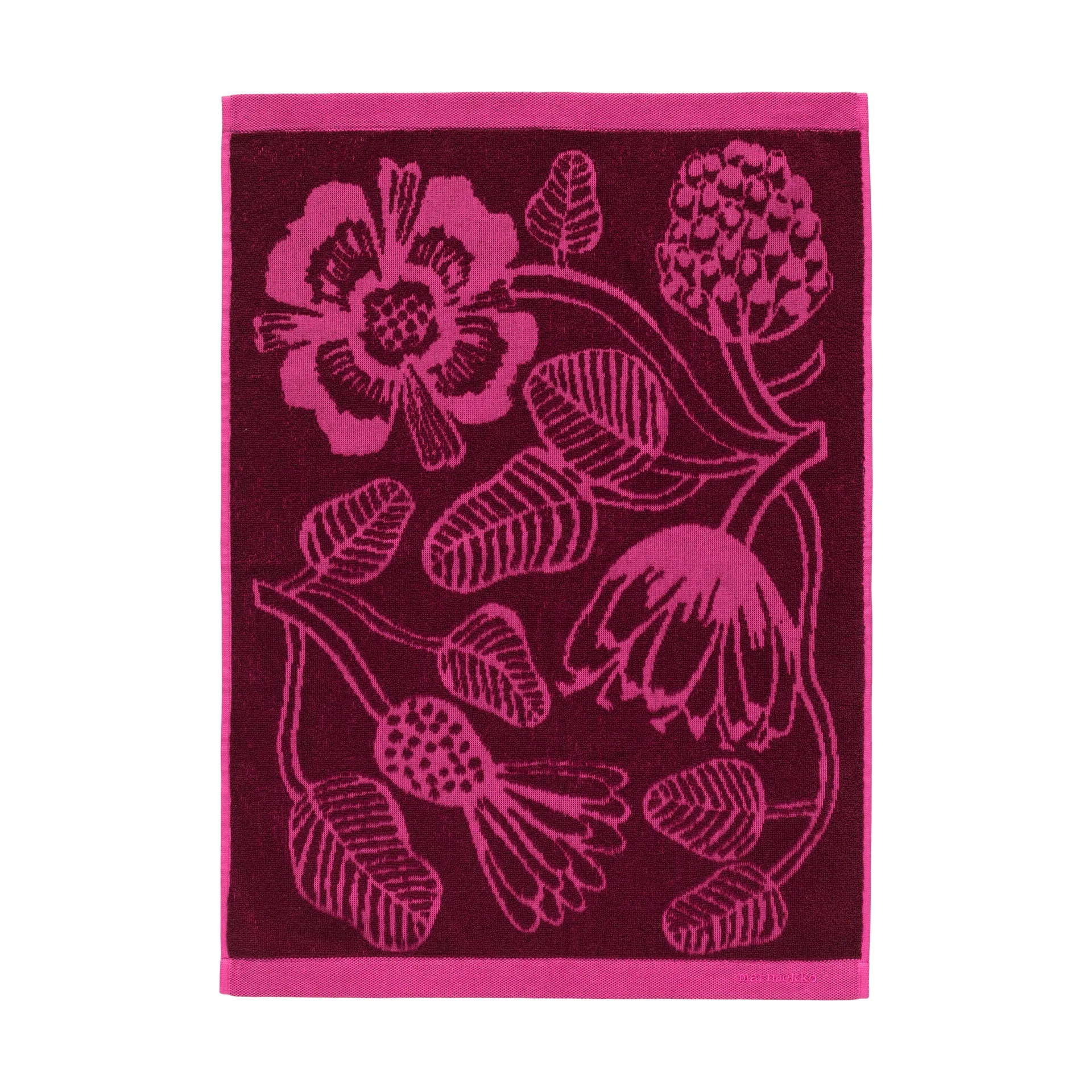 Tiara håndklædesæt 2 dele, Burgundy-pink Marimekko
