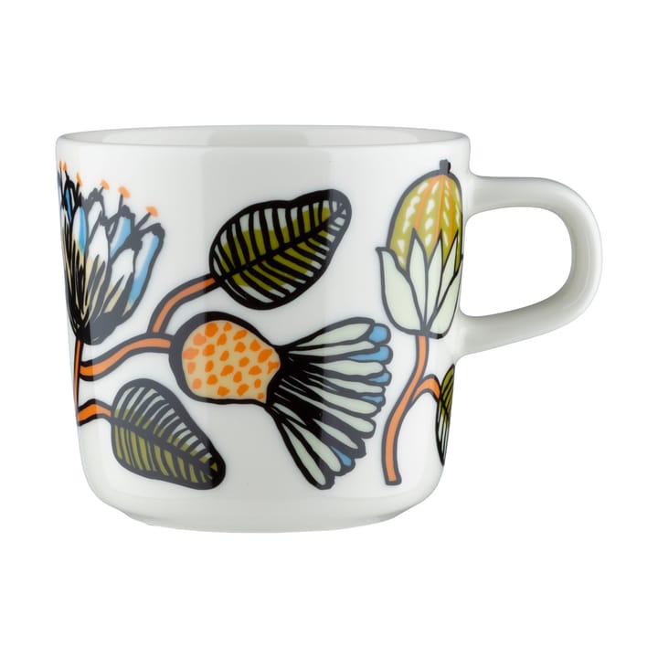 Tiara kaffekop 20 cl - White-warm orange-green - Marimekko