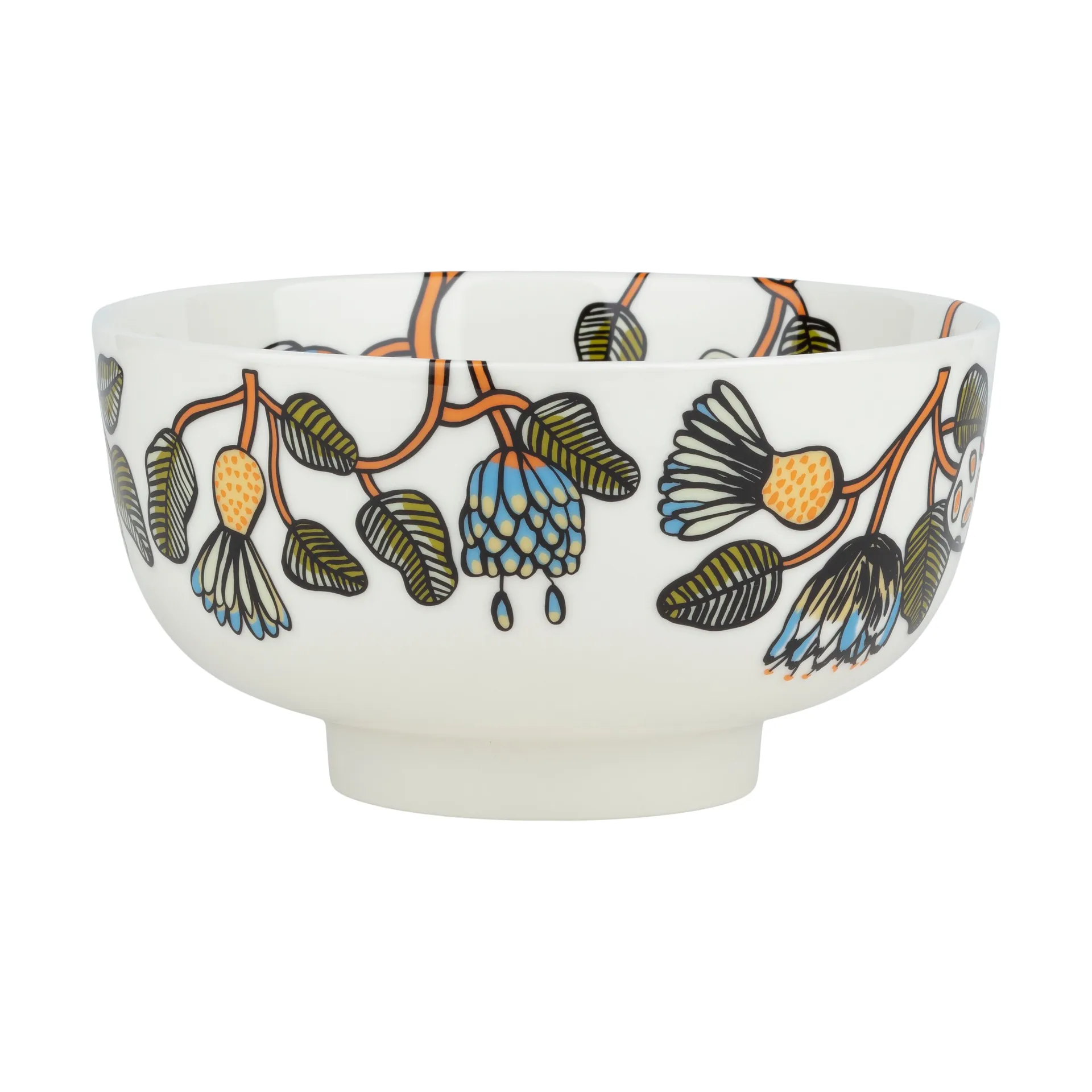 Tiara serveringsskål 1,5 L, White-warm orange-green Marimekko