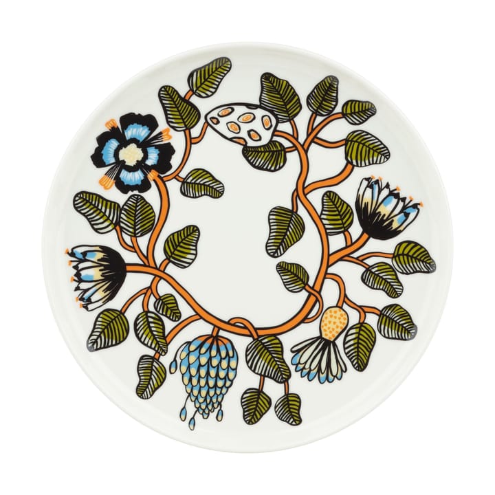 Tiara tallerken Ø25 cm - White, warm orange, green
 - Marimekko